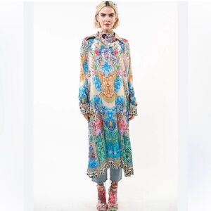 Aratta Multicolor Floral Long Sleeve Dress